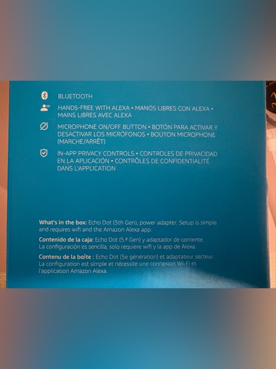 Amazon Echo Dot Smart Speaker + Alexa Model ~5th Gen Brand New Sealed - Picture 3 of 7